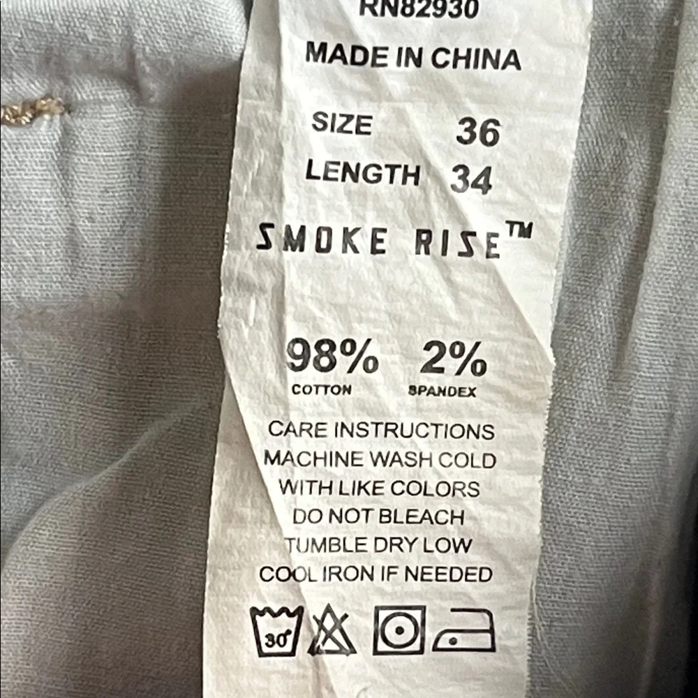 Smoke Rise Distressed Rip Repair Light Blue Men’s Jeans Sz 36x34 Streetwear Edgy - Picture 7 of 12